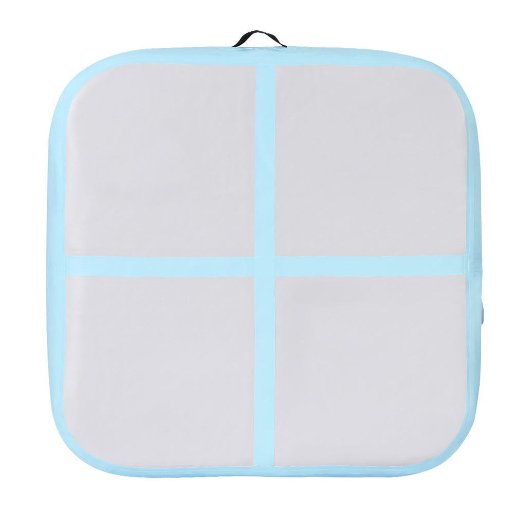 Everfit 1m Air Track Mat Inflatable Gymnastics Tumbling Mat W/ Pump Mint Green ATM-1-1-02M-MG-AP