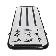 Everfit 3M Air Track Gymnastics Tumbling Mat Exercise Cheerleading Unique Black ATM-3-1-01M-BK