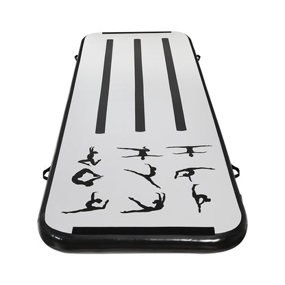 Everfit 3M Air Track Gymnastics Tumbling Mat Exercise Cheerleading Unique Black ATM-3-1-01M-BK