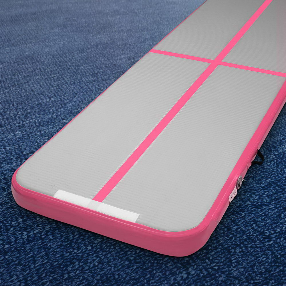 Everfit 3m x 1m Air Track Mat Gymnastic Tumbling Pink and Grey ATM-3-1-01M-PK