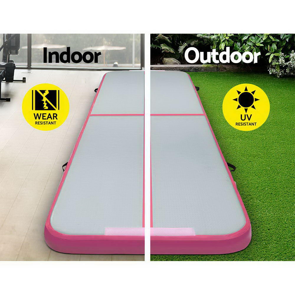 Everfit GoFun 3X1M Inflatable Air Track Mat with Pump Tumbling Gymnastics Pink ATM-3-1-01M-PK-AP1