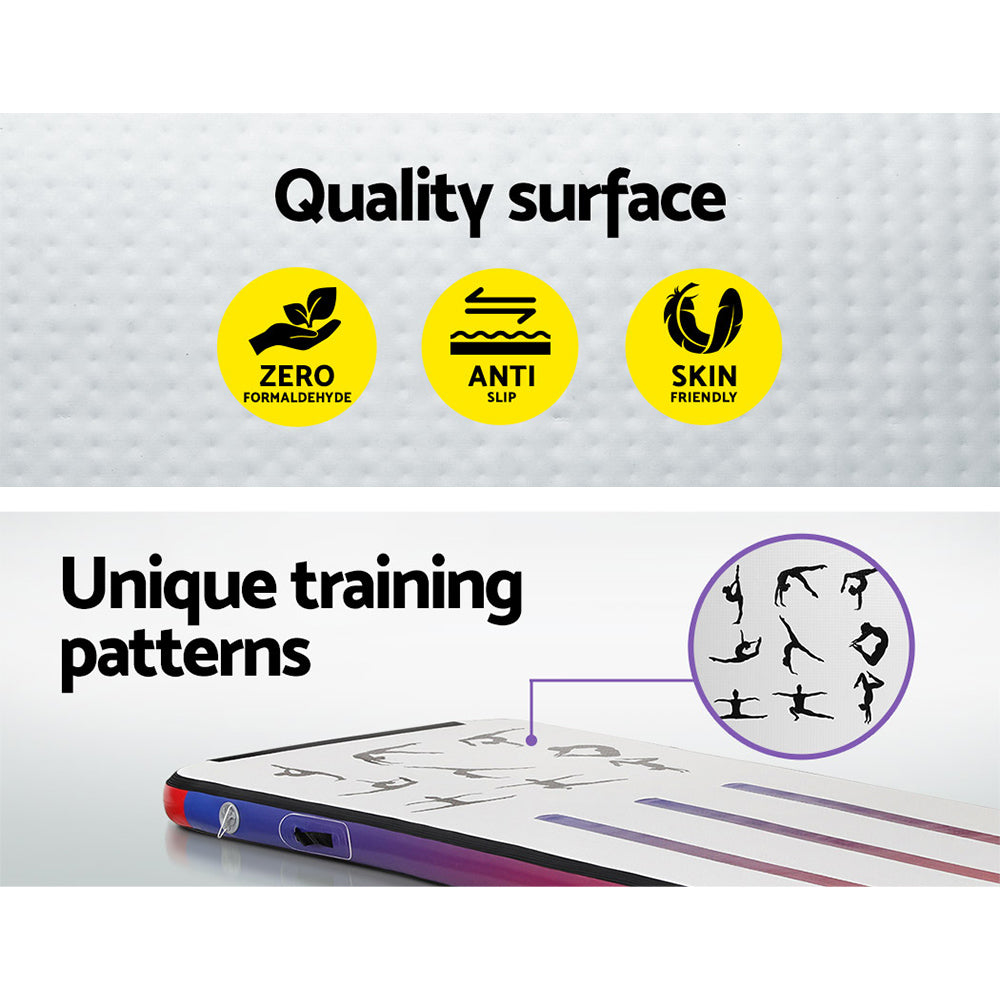 Everfit 3M Air Track Gymnastics Tumbling Mat Exercise Cheerleading Unique Style ATM-3-1-01M-PP