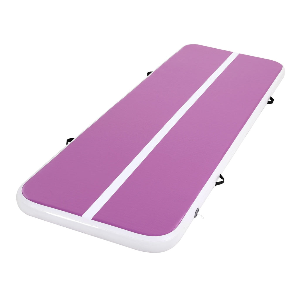 Everfit 3M Air Track Gymnastics Tumbling Exercise Yoga Mat W/ Pump Inflatable Purple ATM-3-1-01M-PU-AP