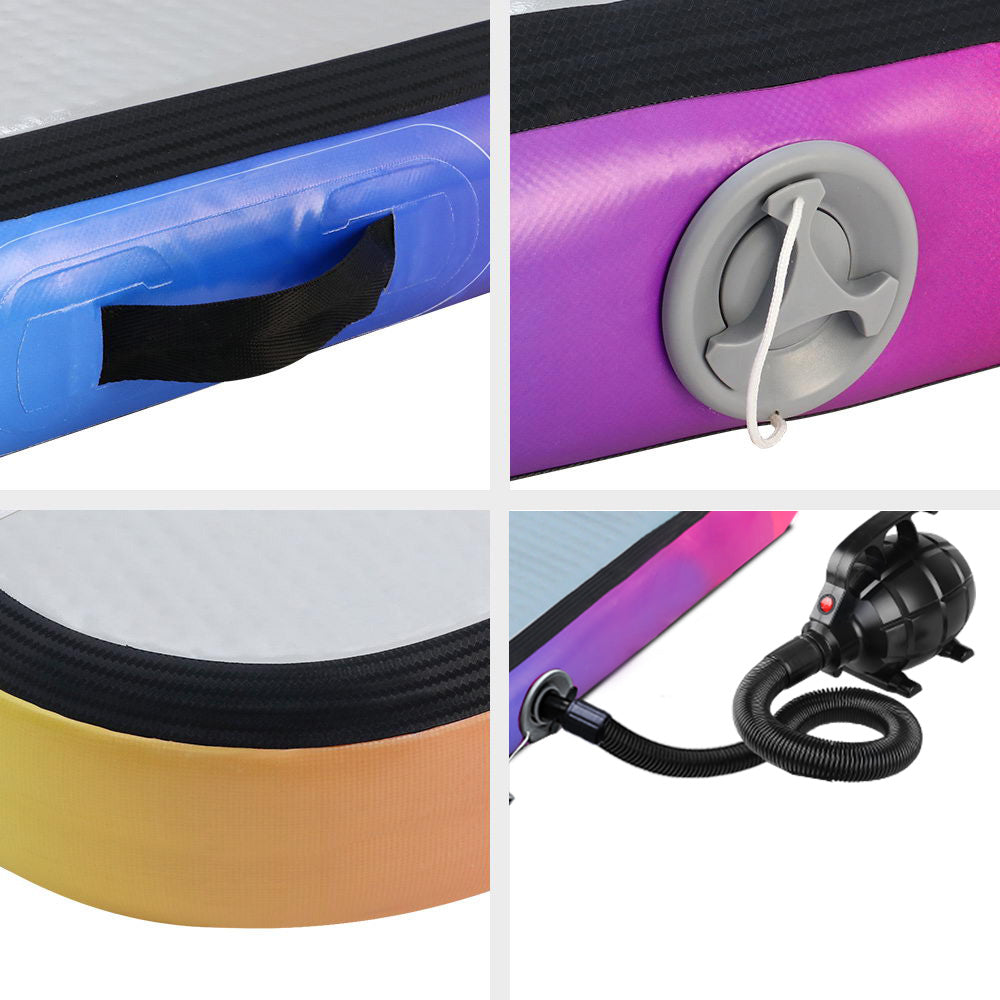 Everfit 4M Air Track Gymnastics Tumbling Exercise Mat Inflatable Mats + Pump ATM-4-1-01M-MC-AP