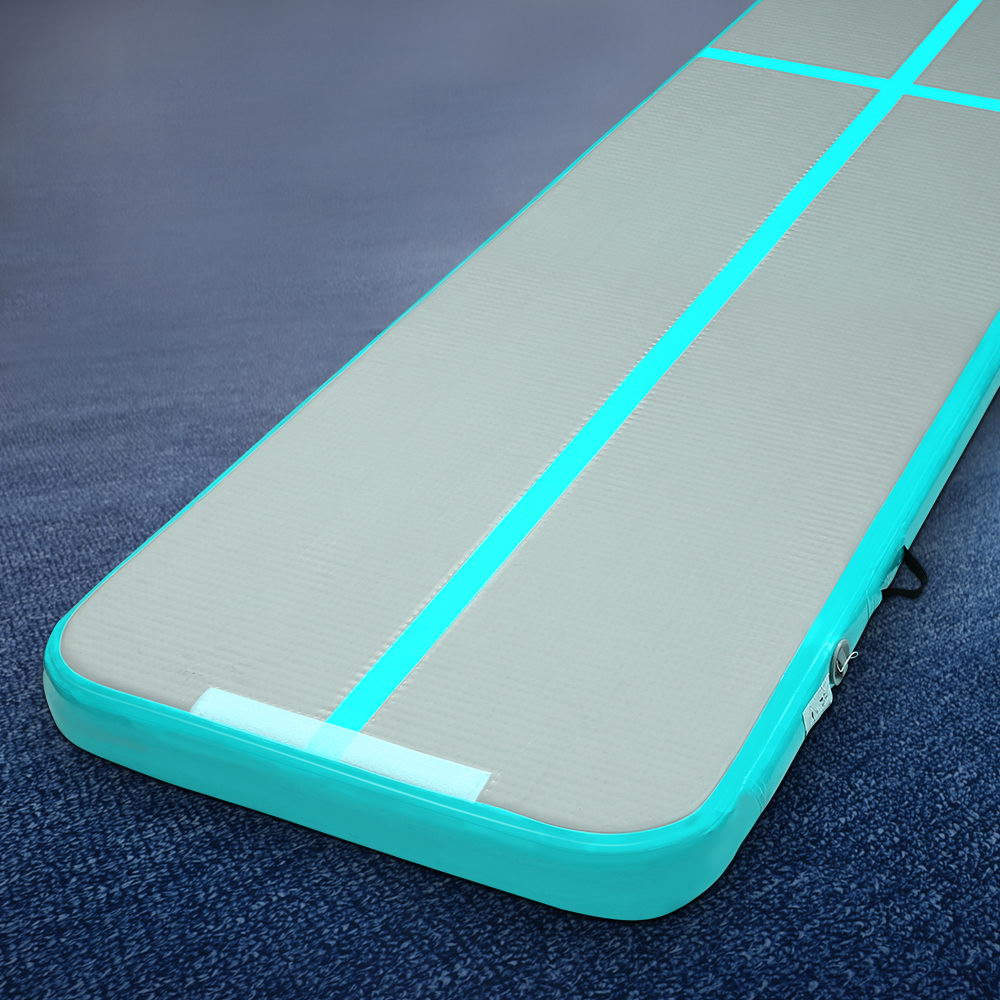 Everfit GoFun 4X1M Inflatable Air Track Mat Tumbling Floor Home Gymnastics Green ATM-4-1-01M-MG