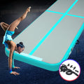 Everfit GoFun 4X1M Inflatable Air Track Mat with Pump Tumbling Gymnastics Green ATM-4-1-01M-MG-AP