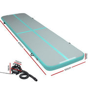 Everfit GoFun 4X1M Inflatable Air Track Mat with Pump Tumbling Gymnastics Green ATM-4-1-01M-MG-AP