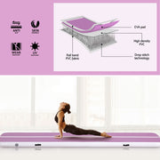Everfit 4M Air Track Gymnastics Tumbling Exercise Yoga Mat W/ Pump Inflatable Purple ATM-4-1-01M-PU-AP