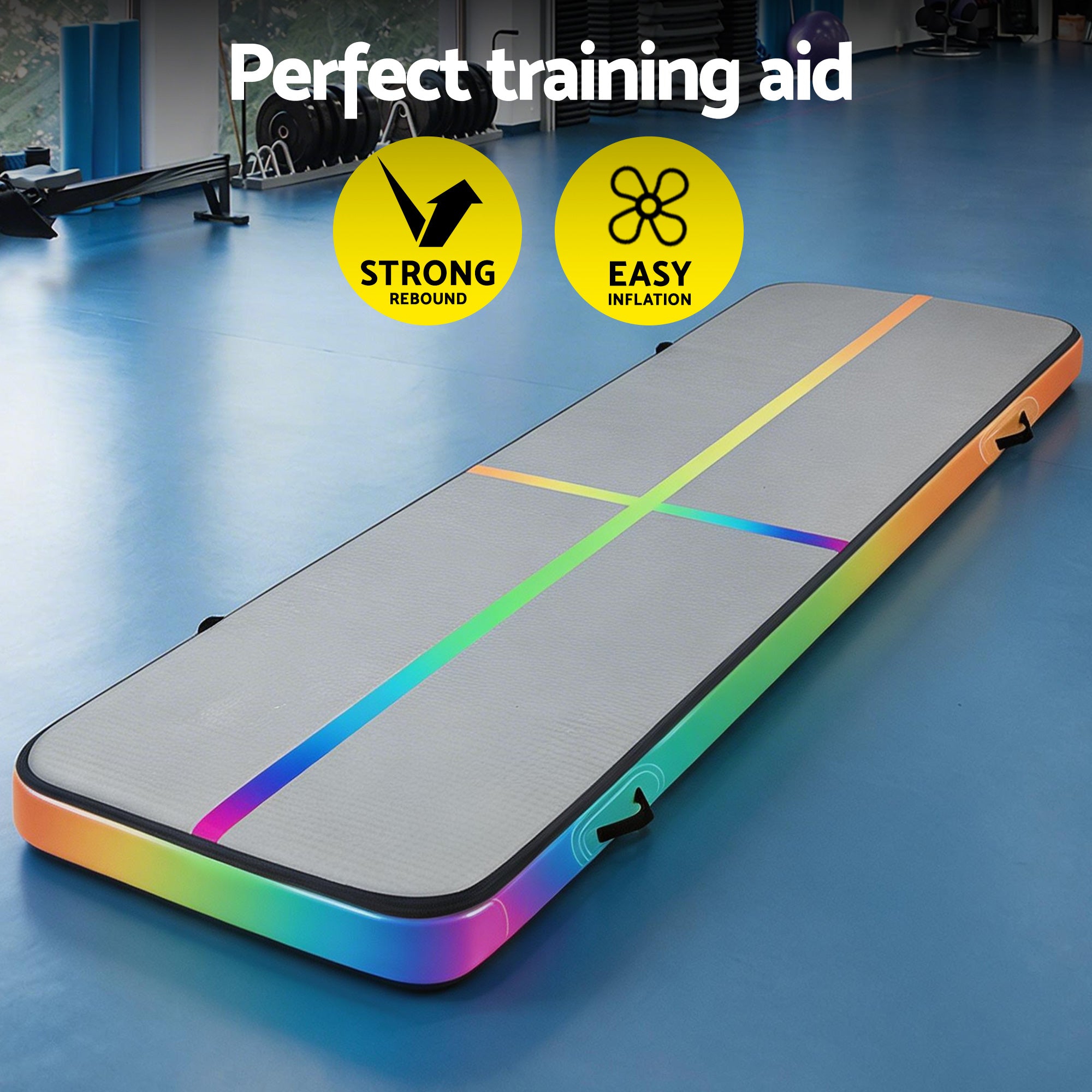 Everfit 4M Air Track Gymnastics Tumbling Exercise Cheerleading Mat Inflatable