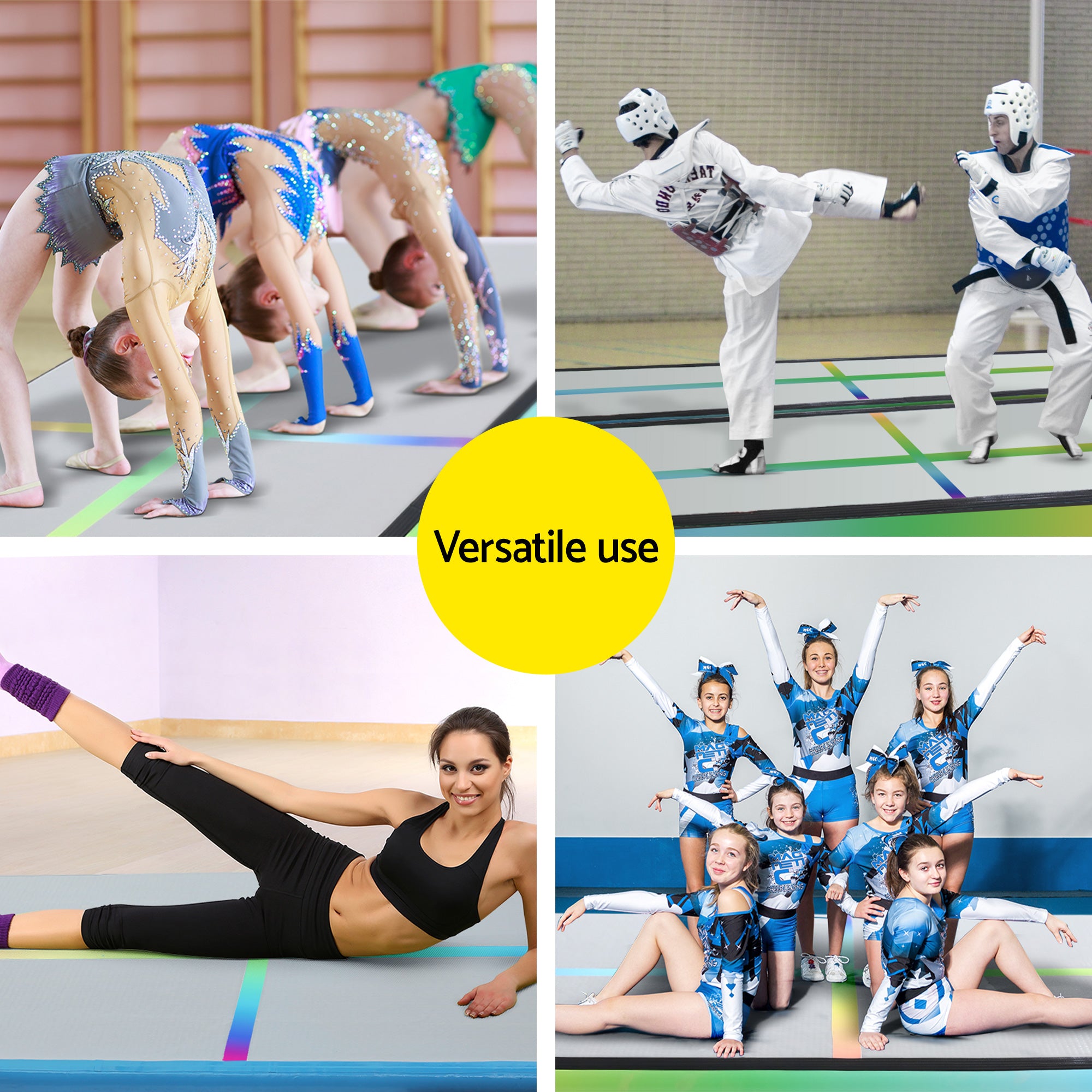 Everfit 4M Air Track Gymnastics Tumbling Exercise Cheerleading Mat Inflatable