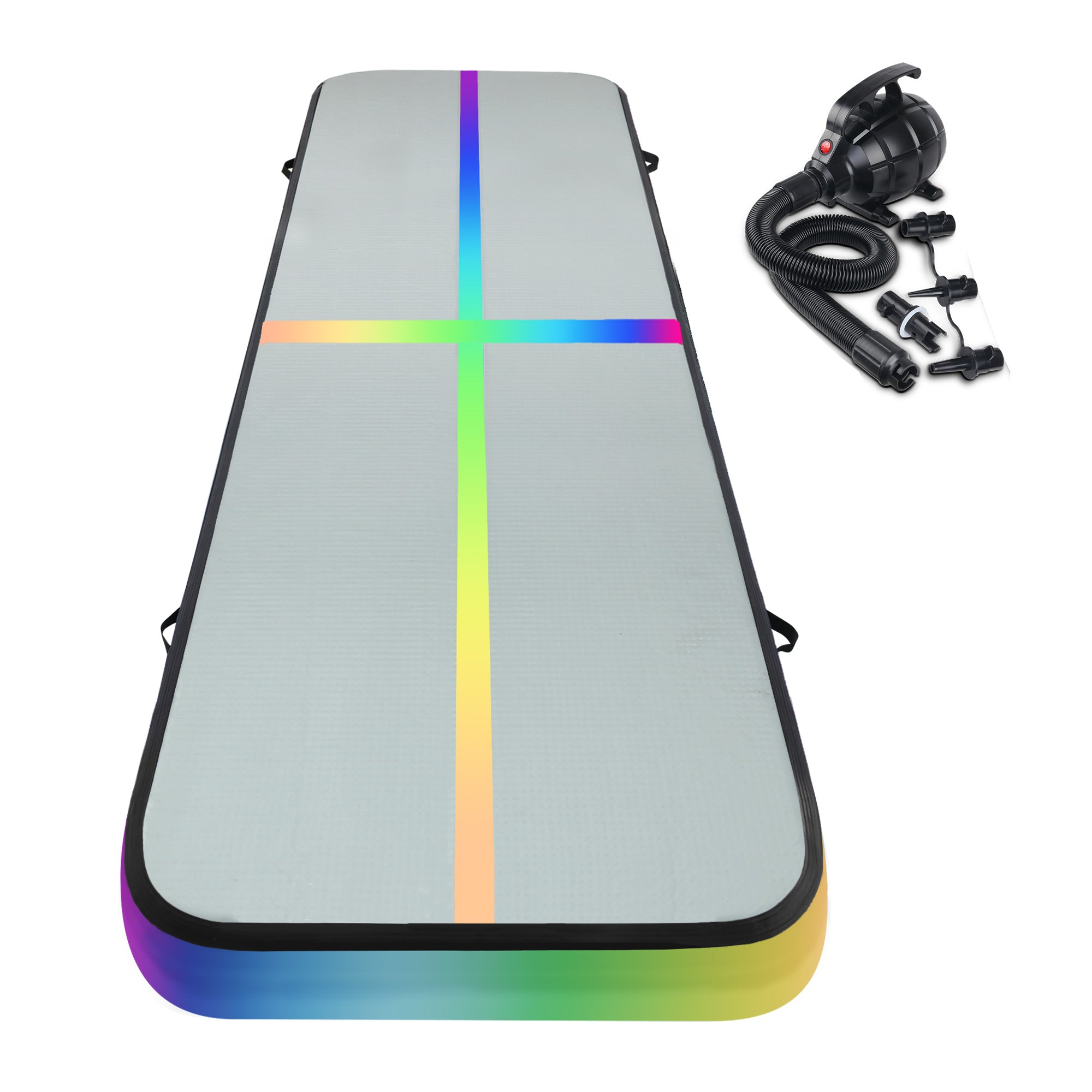 Everfit 4M Air Track Gymnastics Tumbling Exercise Mat W/ Pump Inflatable Colored ATM-4-1-02M-MC-AP