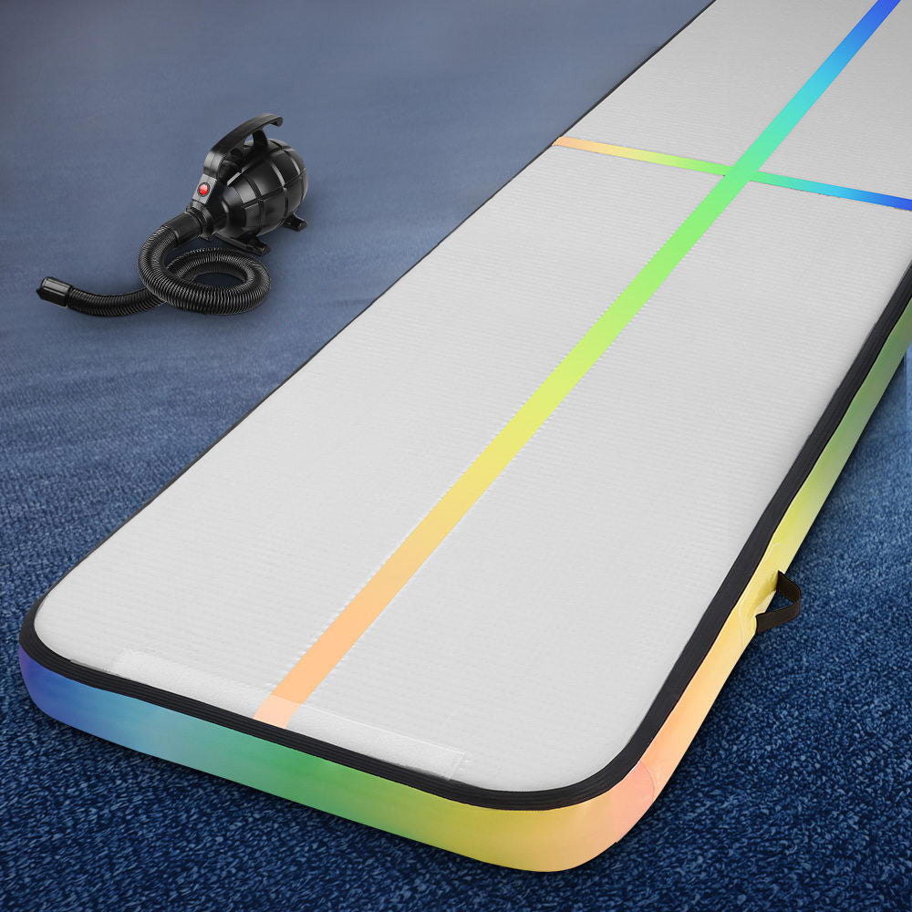 Everfit 5M Air Track Gymnastics Tumbling Exercise Mat W/ Pump Inflatable Colour ATM-5-1-01M-MC-AP