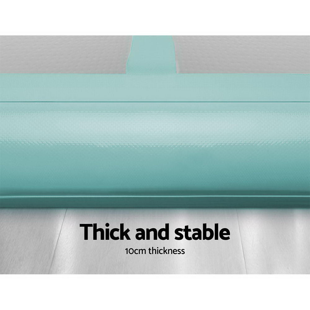 Everfit GoFun 5X1M Inflatable Air Track Mat Tumbling Floor Home Gymnastics Green ATM-5-1-01M-MG