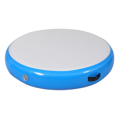 Everfit 1m Air Track Spot Inflatable Gymnastics Tumbling Mat Round Blue ATM-R-1-02M-BL