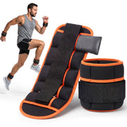 Everfit Adjustable Ankle Weights, 1 Pair (0.9-4.55Kg) Removable Sandbags for Women & Men, Wrist Weights & Leg Weights for Home Gym, Pilates, Walking, Strength Training