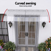 Instahut Window Door Awning 0.4mx2m Transparent AWN-04X2-CLR