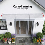 Instahut Window Door Awning 0.4mx3m Transparent AWN-04X3-CLR