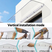 Instahut Window Door Awning 0.4mx3m Transparent AWN-04X3-CLR