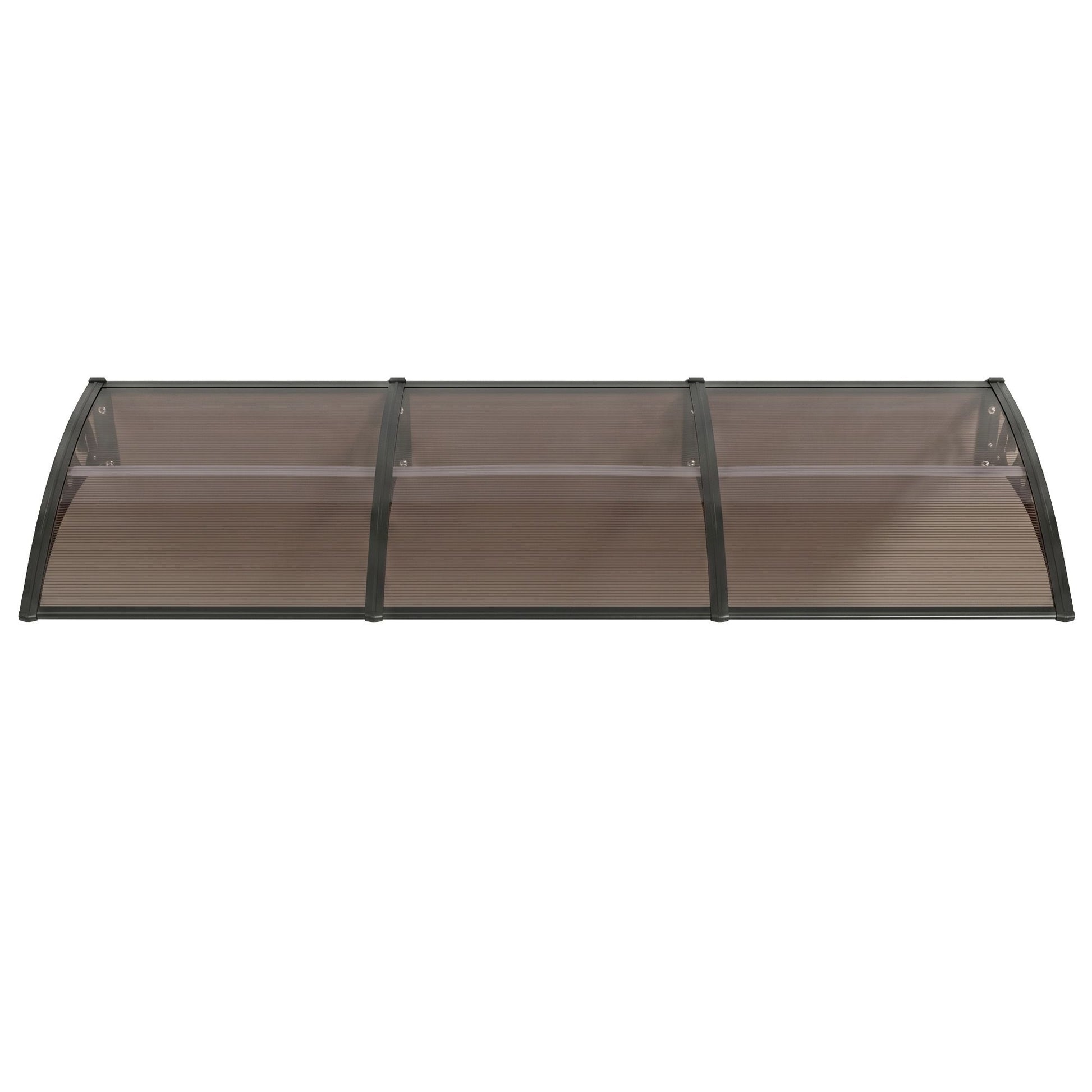 Instahut Window Door Awning 0.8mx3m Brown AWN-08X3-BR