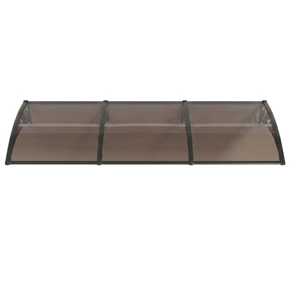 Instahut Window Door Awning 0.8mx3m Brown AWN-08X3-BR