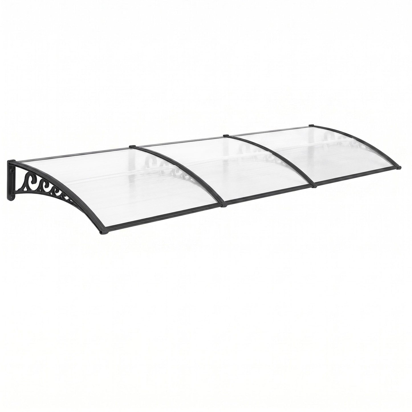 Instahut Window Door Awning 0.8mx3m Transparent AWN-08X3-CLR