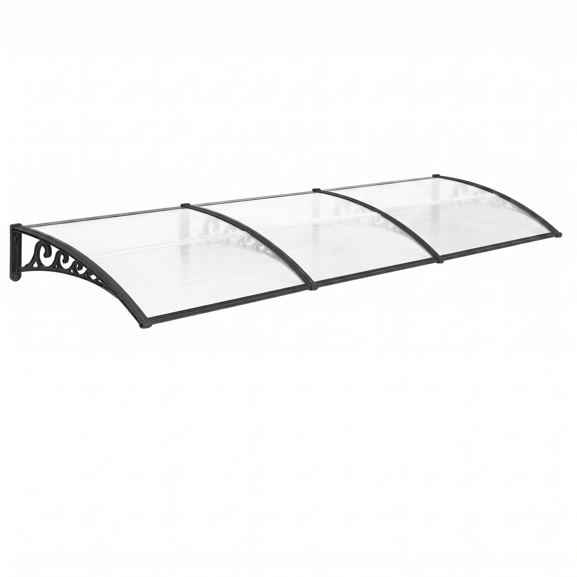 Instahut Window Door Awning 0.8mx3m Transparent AWN-08X3-CLR