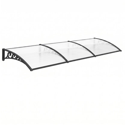 Instahut Window Door Awning 0.8mx3m Transparent AWN-08X3-CLR