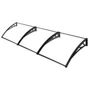 Instahut Window Door Awning Canopy 1mx3m Transparent Solid Sheet Plastic Frame AWN-1X3-SLD-CLR
