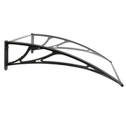 Instahut Window Door Awning Canopy 1mx3m Transparent Solid Sheet Plastic Frame AWN-1X3-SLD-CLR