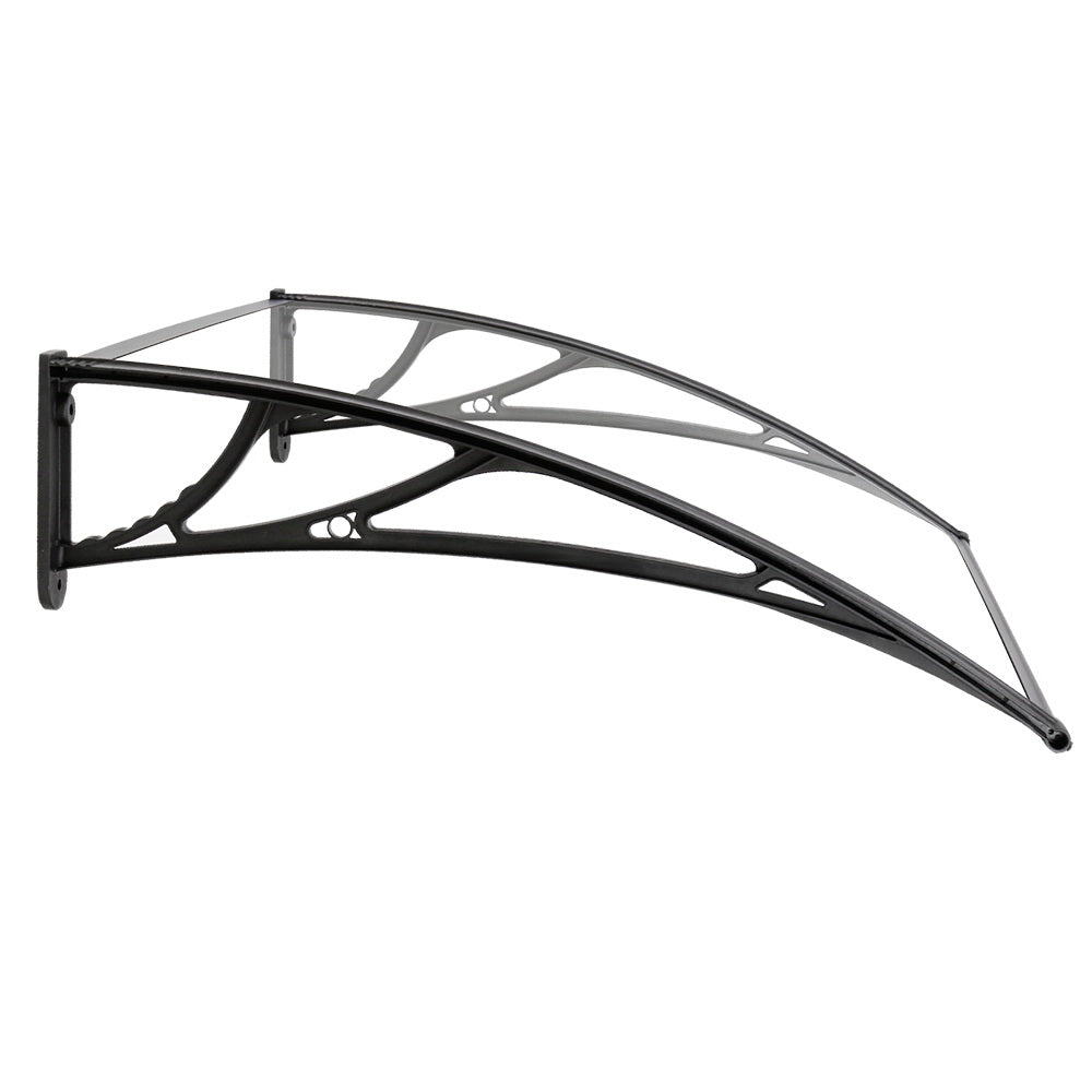 Instahut Window Door Awning Canopy 1mx3m Transparent Solid Sheet Plastic Frame AWN-1X3-SLD-CLR
