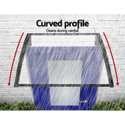 Instahut Window Door Awning Canopy 1mx3m Transparent Solid Sheet Plastic Frame AWN-1X3-SLD-CLR