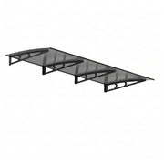 Instahut Window Door Awning Canopy 1m x 3m Grey Solid Sheet Metal Frame AWN-B-1X3-SLD-METAL-GR