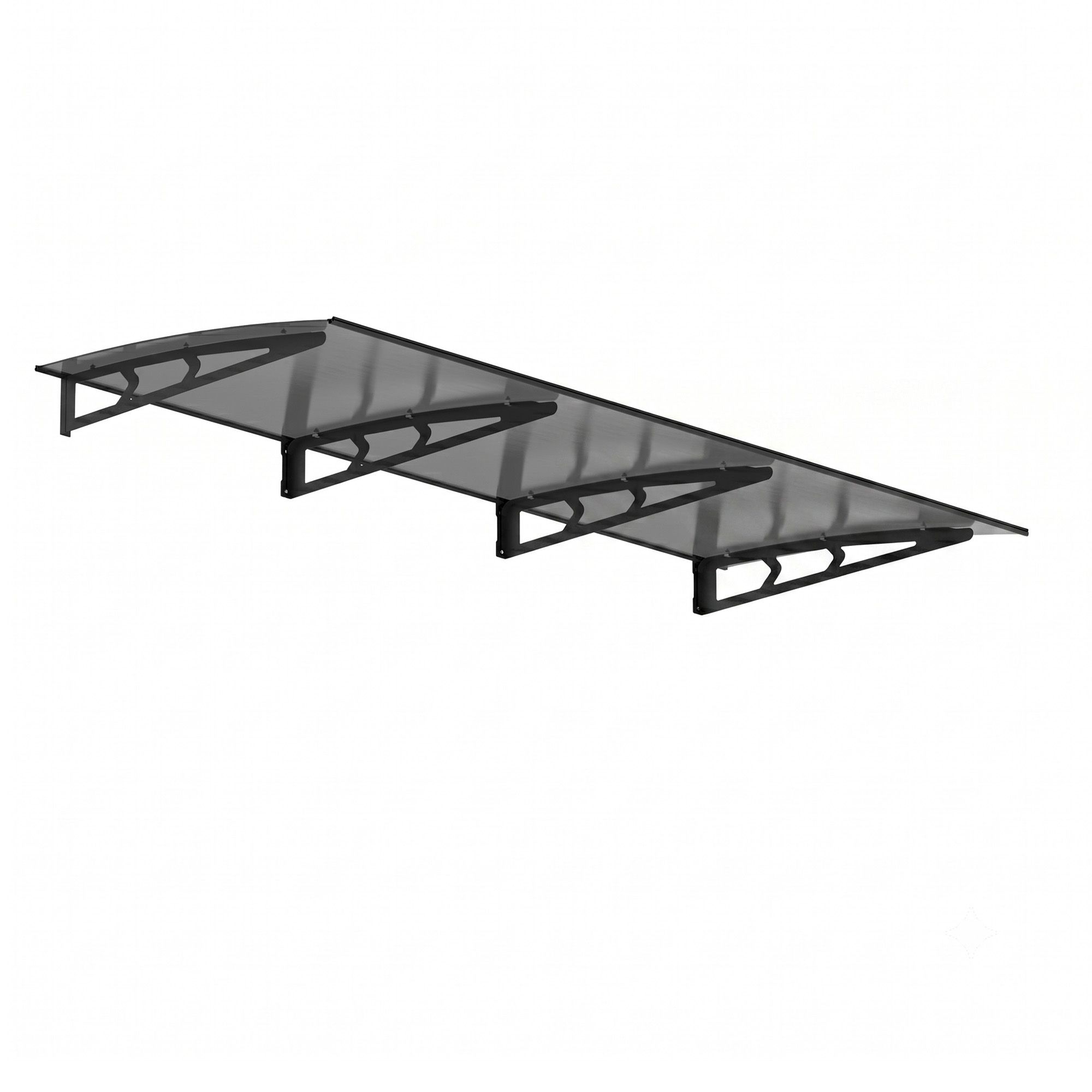 Instahut Window Door Awning Canopy 1m x 3m Grey Solid Sheet Metal Frame AWN-B-1X3-SLD-METAL-GR