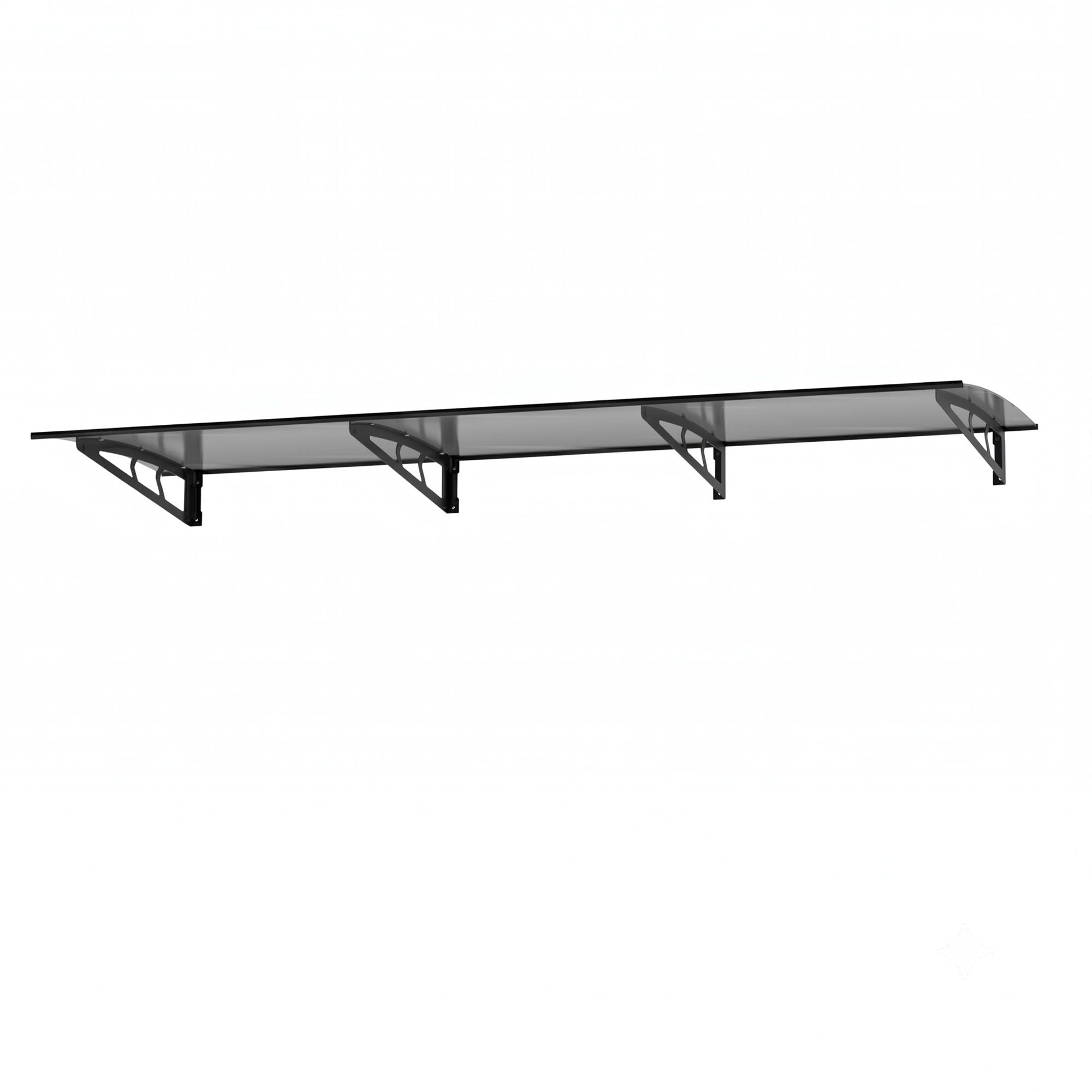 Instahut Window Door Awning Canopy 1m x 3m Grey Solid Sheet Metal Frame AWN-B-1X3-SLD-METAL-GR