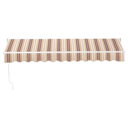 Instahut Retractable Folding Arm Awning Manual Sunshade 3Mx2.5M Beige Brown AWN-B-ARM-30X25-BEBR