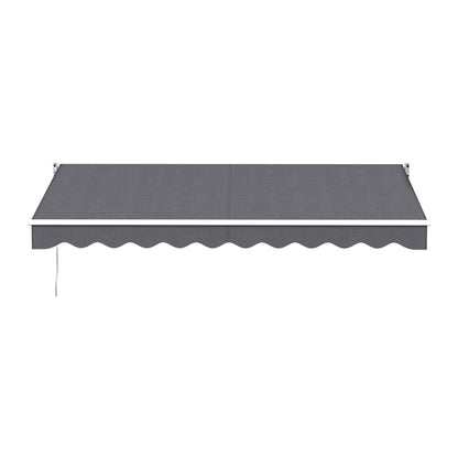 Instahut Retractable Folding Arm Awning Manual Sunshade 3.5M X 2.5M Grey AWN-B-ARM-35X25-GREY