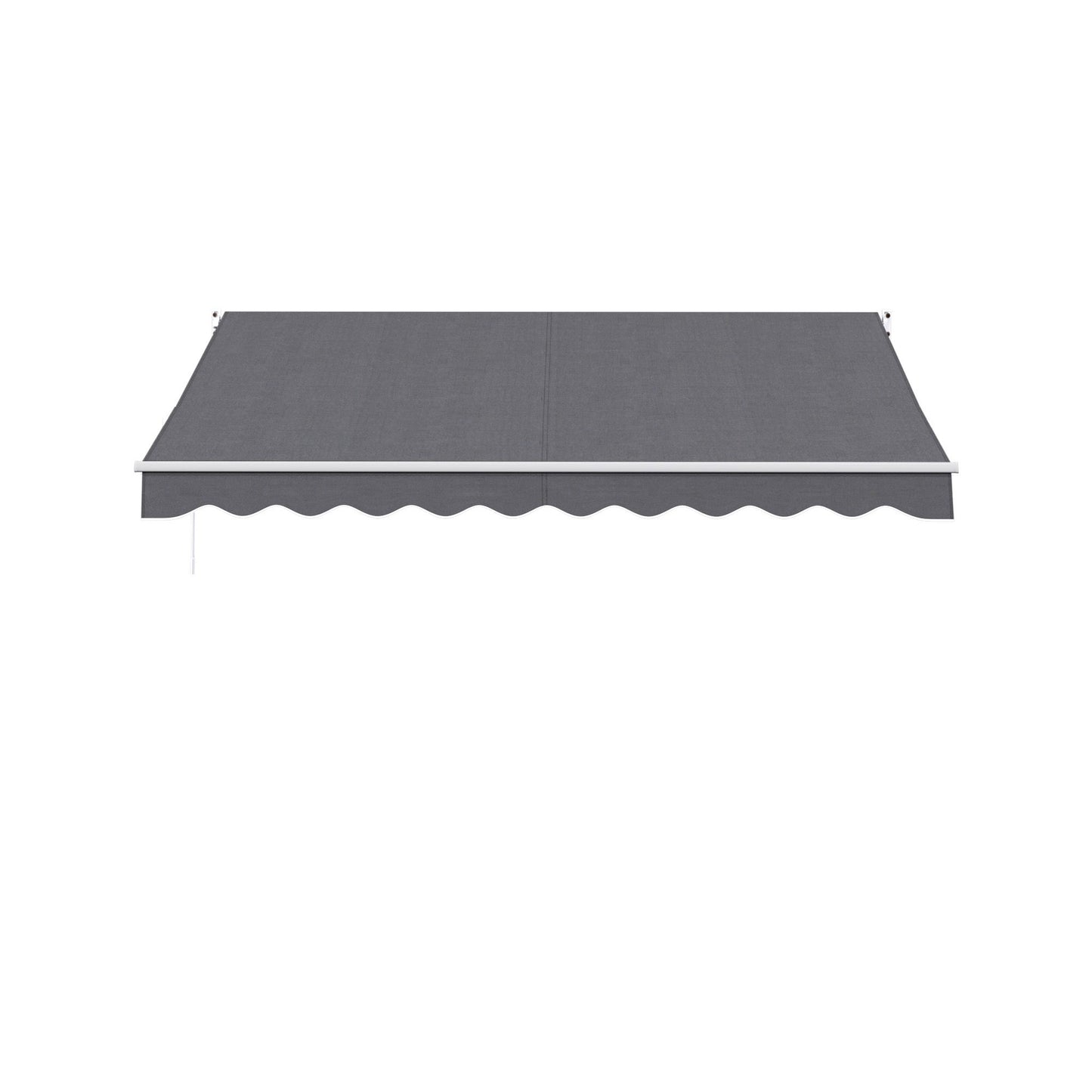 Instahut Retractable Folding Arm Awning Manual Sunshade 3.5M X 3M Grey AWN-B-ARM-35X30-GREY