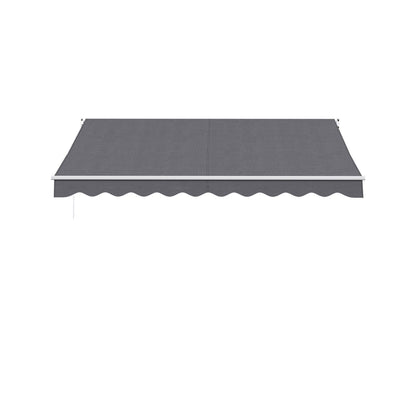 Instahut Retractable Folding Arm Awning Manual Sunshade 3.5M X 3M Grey AWN-B-ARM-35X30-GREY