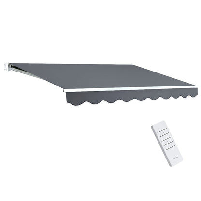 Instahut Retractable Folding Arm Awning Motorised Sunshade 2.5Mx2M Grey AWN-B-ARM-REMOTE-25X20-GREY