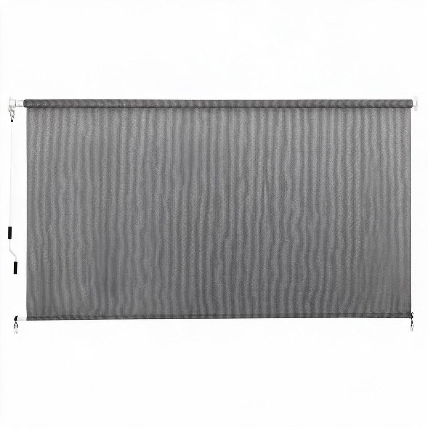 Instahut 3X2.5M HDPE Straight Drop Awning Outdoor Roller Blind Shade Screen Grey