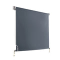 Instahut 1.5X2.5M Outdoor Blinds Awning Roll Down Canopy Retractable Outdoor Blinds Window Shade Grey AWN-B-DOWN-PS-15-GREY