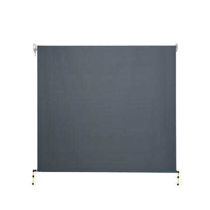 Instahut 1.5X2.5M Outdoor Blinds Awning Roll Down Canopy Retractable Outdoor Blinds Window Shade Grey AWN-B-DOWN-PS-15-GREY