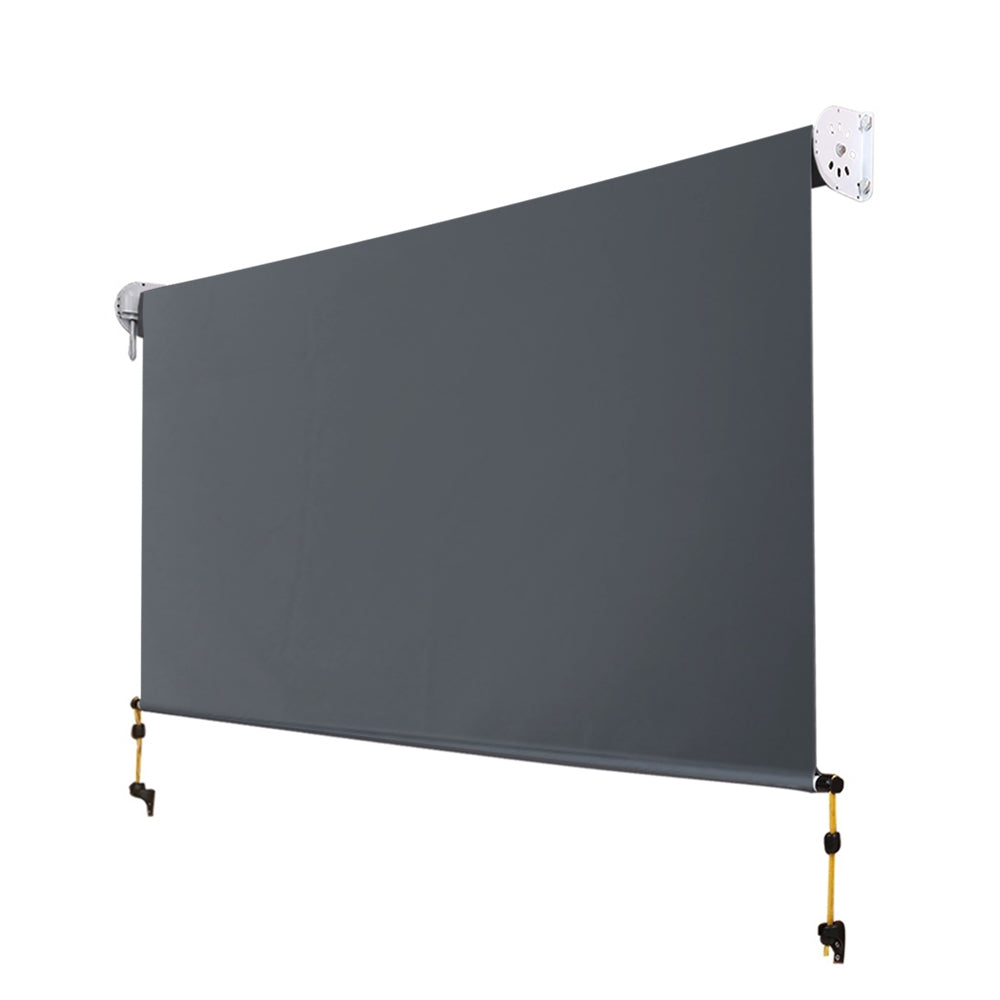 Instahut 1.5X2.5M Outdoor Blinds Awning Roll Down Canopy Retractable Outdoor Blinds Window Shade Grey AWN-B-DOWN-PS-15-GREY