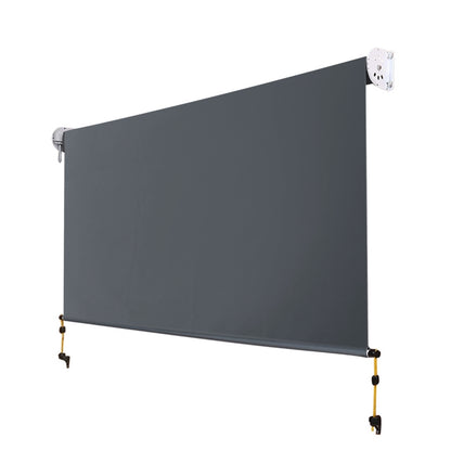 Instahut 1.5X2.5M Outdoor Blinds Awning Roll Down Canopy Retractable Outdoor Blinds Window Shade Grey AWN-B-DOWN-PS-15-GREY
