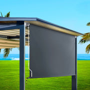 Instahut 1.5X2.5M Outdoor Blinds Awning Roll Down Canopy Retractable Outdoor Blinds Window Shade Grey AWN-B-DOWN-PS-15-GREY