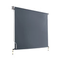 Instahut 2.4X2.5M Outdoor Blinds Awning Roll Down Canopy Retractable Outdoor Blinds Window Shade Grey AWN-B-DOWN-PS-24-GREY