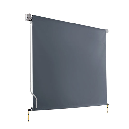 Instahut 2.4X2.5M Outdoor Blinds Awning Roll Down Canopy Retractable Outdoor Blinds Window Shade Grey AWN-B-DOWN-PS-24-GREY
