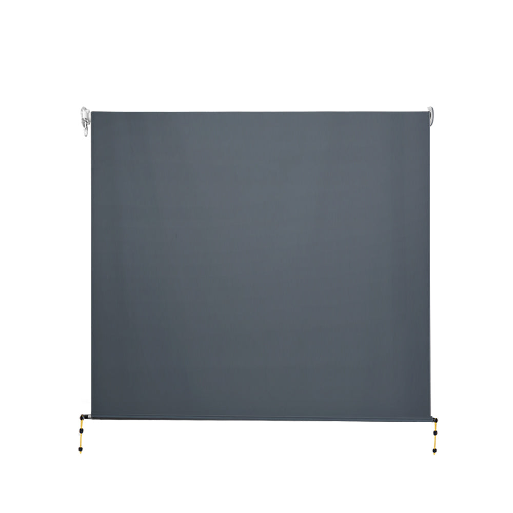Instahut 2.4X2.5M Outdoor Blinds Awning Roll Down Canopy Retractable Outdoor Blinds Window Shade Grey AWN-B-DOWN-PS-24-GREY
