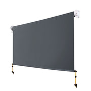 Instahut 2.4X2.5M Outdoor Blinds Awning Roll Down Canopy Retractable Outdoor Blinds Window Shade Grey AWN-B-DOWN-PS-24-GREY