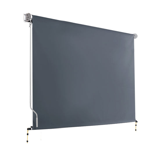 Instahut 3X2.5M Outdoor Blinds Awning Roll Down Canopy Retractable Outdoor Blinds Window Shade Grey AWN-B-DOWN-PS-30-GREY